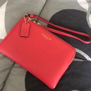 Red Coach Wristlet
